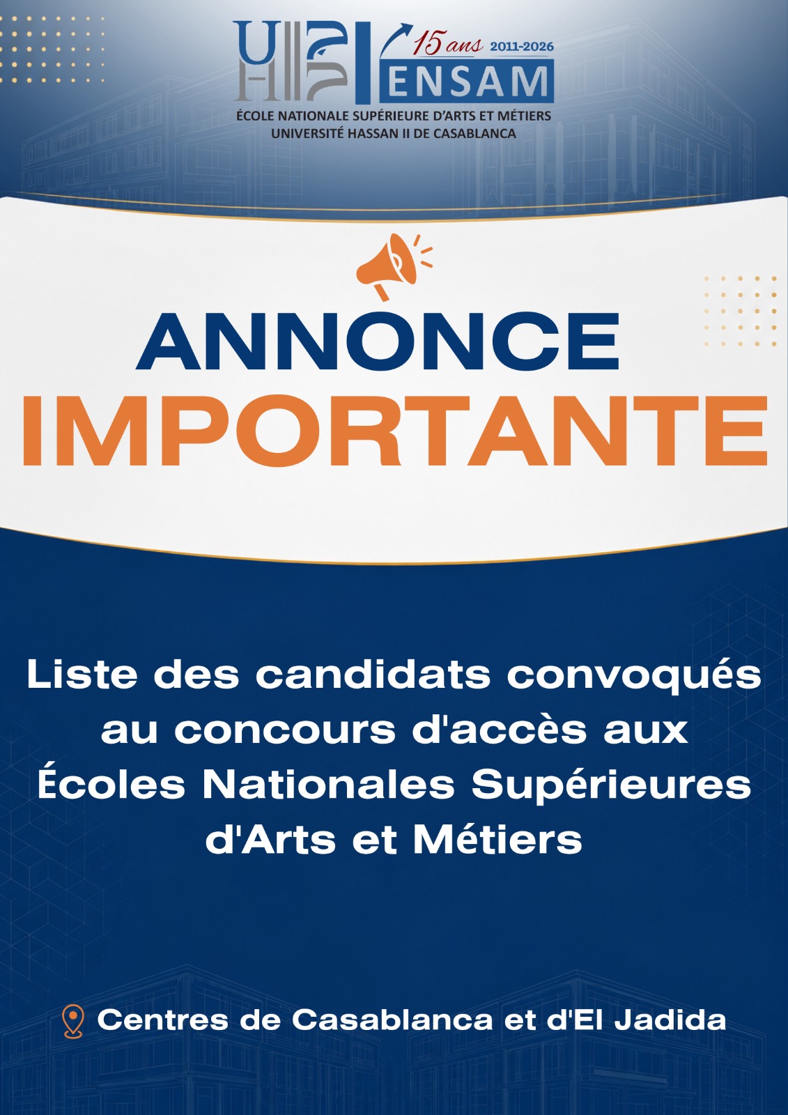 liste des candidats convoques au concours
